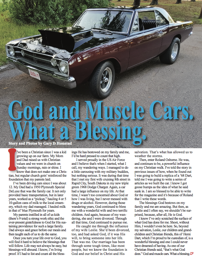 God and Muscle Cars What a Blessing